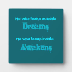 Plaque Photo Spiritual Typography Quote on Awakening