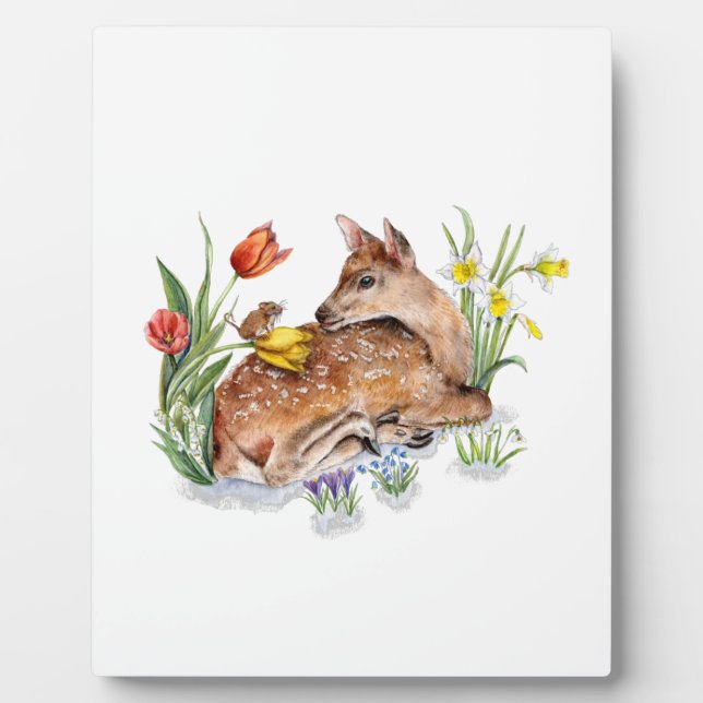 Plaque Photo Spring Deer (Devant)