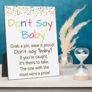 Plaque Photo Sprinkle Don't Say Baby Game