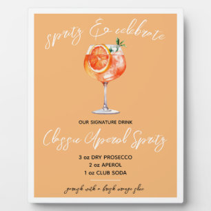 Plaque Photo Spritz & Célébrez ! Aperol Spritz Boisson Signatur