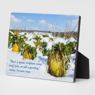 Plaque Photo Squash d'hiver en neige - Personnalisé