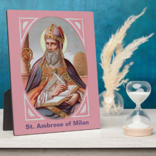 Plaque Photo St. Ambrose de Milan (BEN 001) 8"x10"