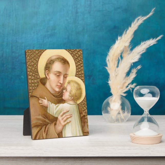 Plaque Photo St. Anthony & le Christ Child (JM 05) 5"x7" (Côté)
