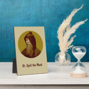 Plaque Photo St. Cyril le moine (M 002) 5"x7" vertical