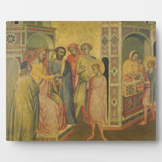Plaque Photo St. Éligius devant le roi Clothar, c.1365 (huile s (Devant)