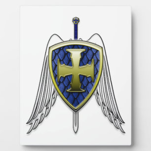 Plaque Photo St Michael - Dragon Scale Shield