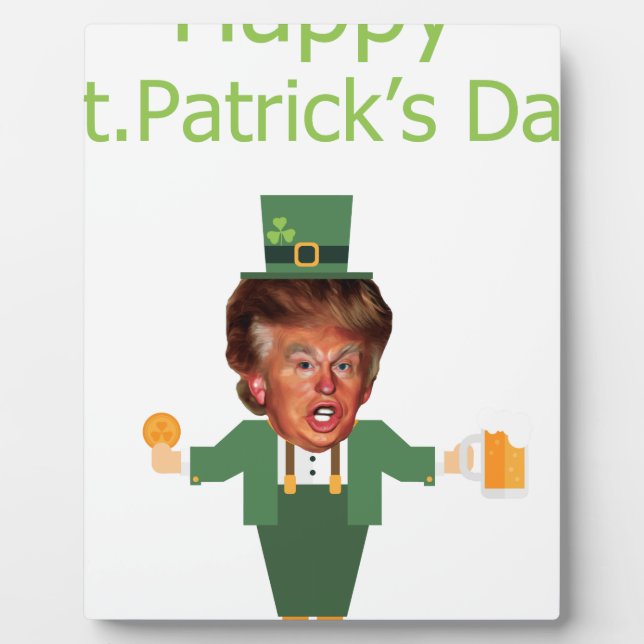 Plaque Photo st patricks trump leprechaun (Devant)