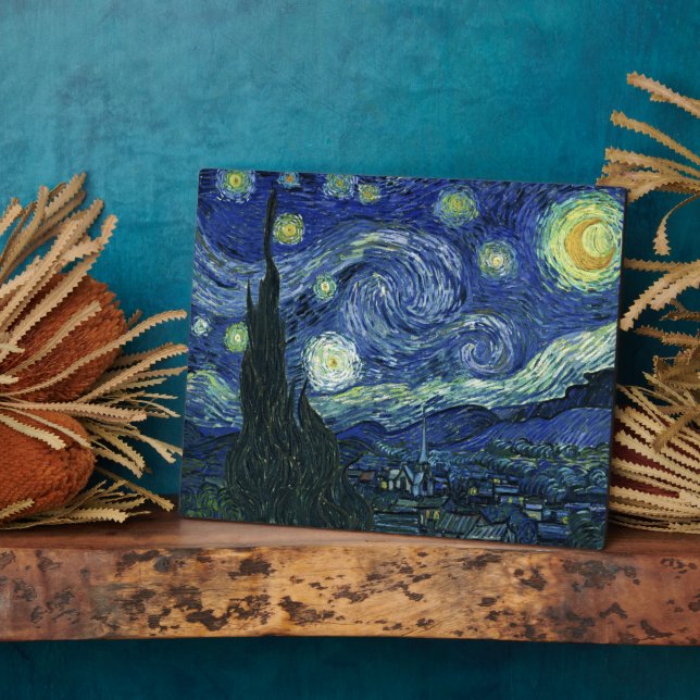 Plaque Photo Starry Night Vincent van Gogh Art Peinture (Côté)