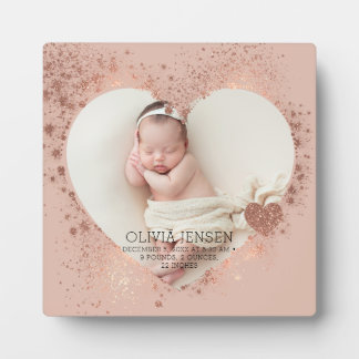 Plaque Photo Statistiques de naissance de photo de nouveau-né m