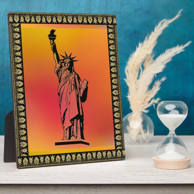 Plaque Photo Statue de la Liberté (Côté)