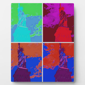 Plaque Photo Statue de style pop art de la liberté