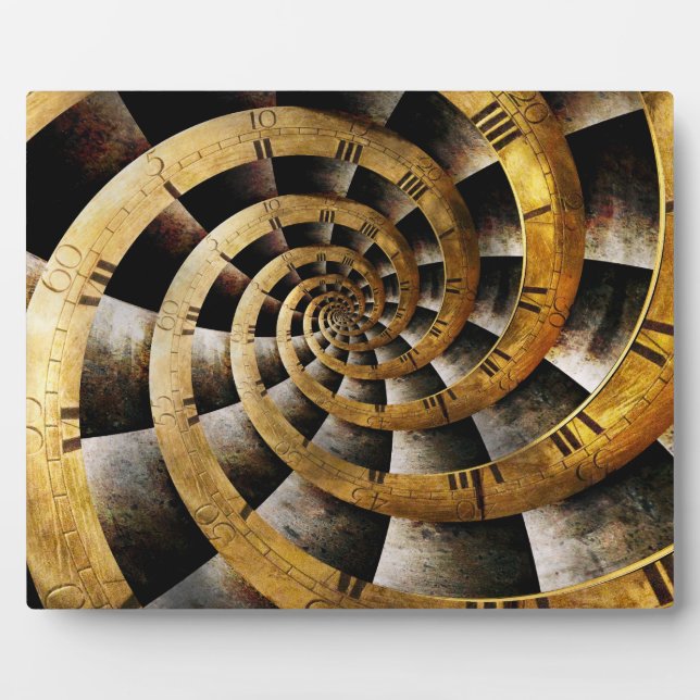 Plaque Photo Steampunk - Horloge - Le flux du temps (Devant)