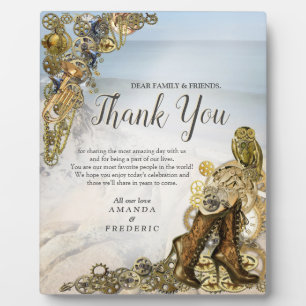 Plaque Photo Steampunk Mariage en bord de mer