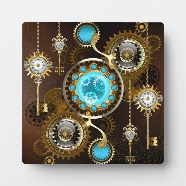 Plaque Photo Steampunk Rusty Background (Devant)