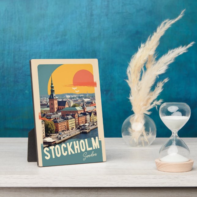 Plaque Photo Stockholm Suède (Côté)