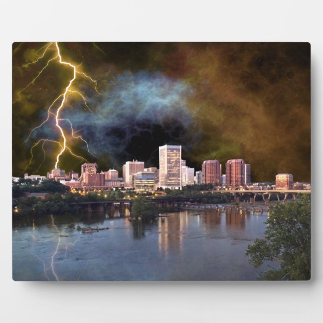 Plaque Photo Stormy Richmond Skyline (Devant)