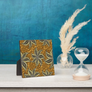 Plaque Photo Style Batik Floral Abstrait africain