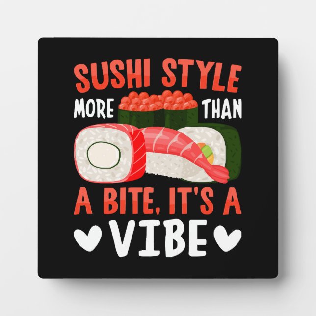 Plaque Photo Style de sushi plus qu'une bouchée (Devant)