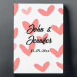 Plaque Photo style de texte minimal simple blanc mariage cœur r<br><div class="desc">conception</div>