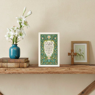 Plaque Photo style floral et écriture de William Morris