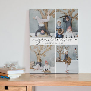 Plaque Photo Stylé Petits-enfants Collage photo