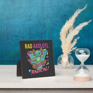 Plaque Photo Style vintage Axolotl Skateboard Rad néon des anné