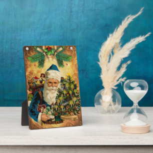Plaque Photo Style vintage St Nicolas (Père Noël) Noël