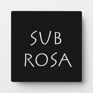 Plaque Photo Sub Rosa