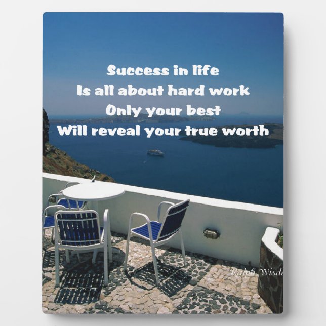 Plaque Photo succès dans la vie (Devant)