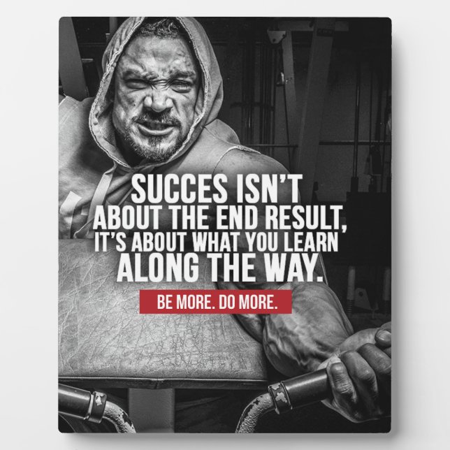 Plaque Photo Succès Et Apprentissage - Inspiration De L'Entraîn (Devant)
