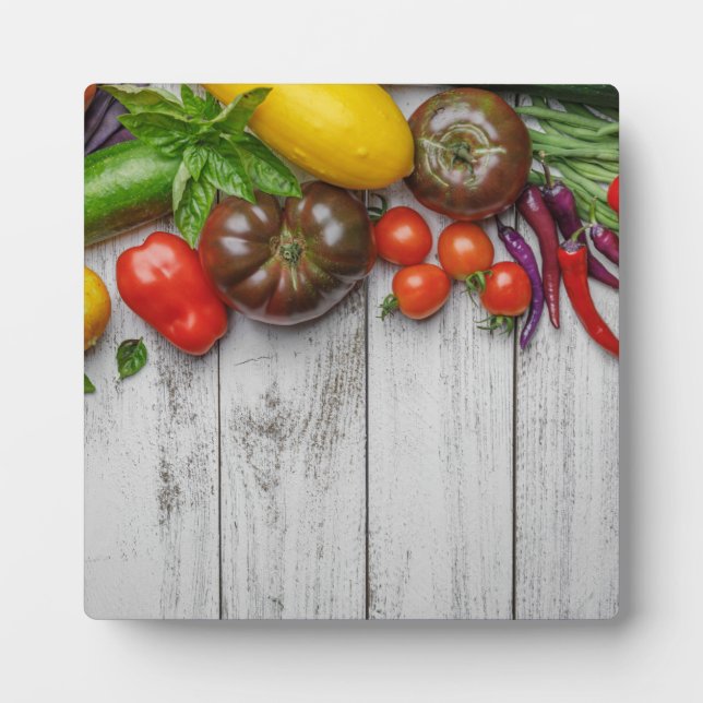 Plaque Photo Summer Vegetable Harvest Border (Devant)