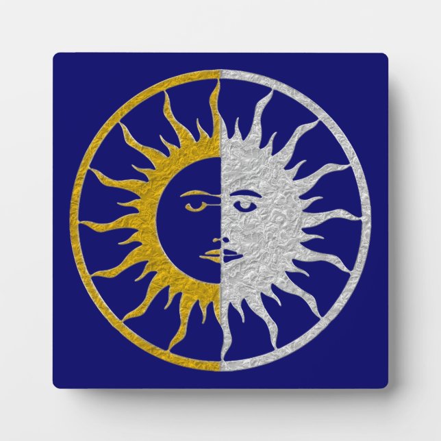 Plaque Photo SUN & MOON Symbol - gold silver (Devant)