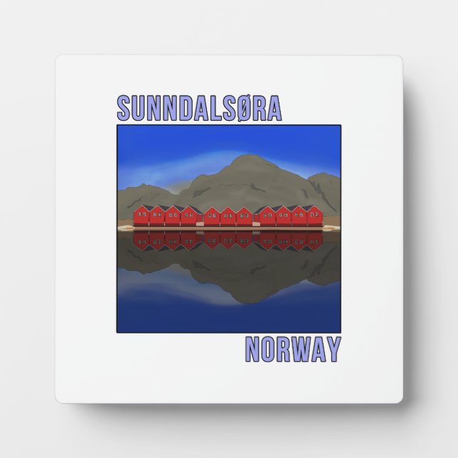 Plaque Photo Sunndalsora Norvège Scandinave (Devant)