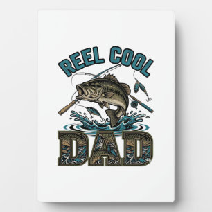 Plaque Photo Super Papa Pêche à la Bass Conception Vectorielle 