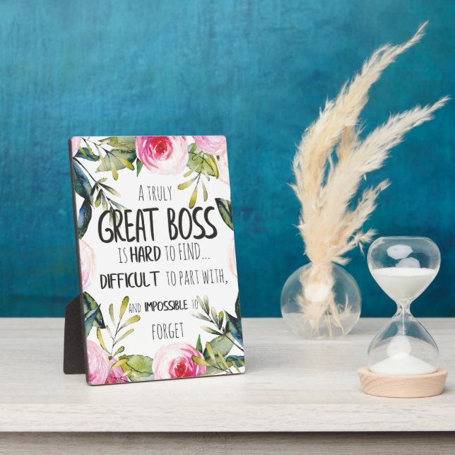 Plaque Photo Super patron remerciement merci cadeau du personne (Côté)