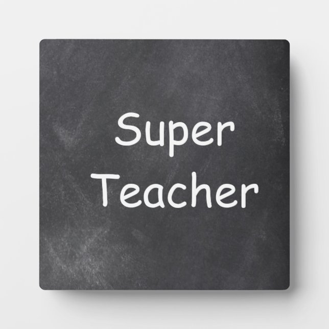 Plaque Photo Super Teacher Chalkboard (Devant)