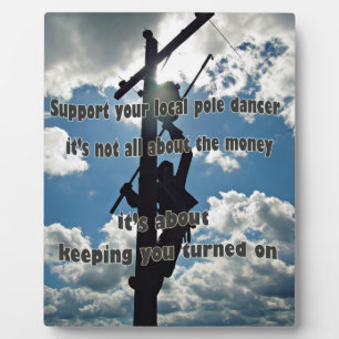 Plaque Photo Support your Lineman