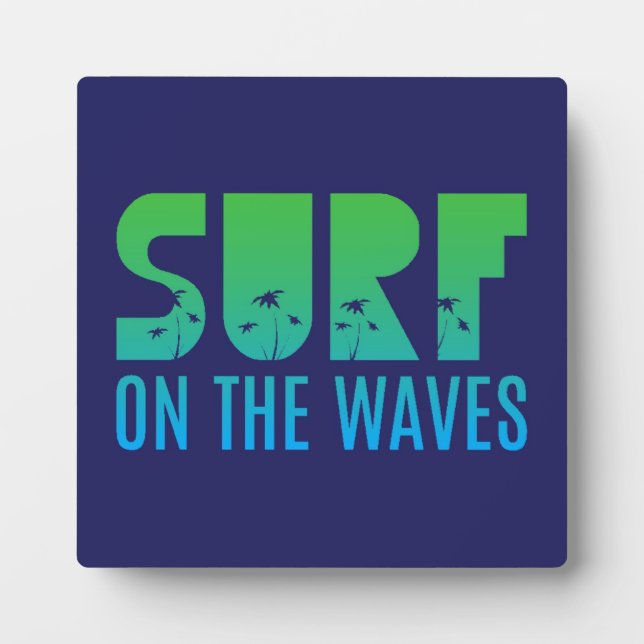 Plaque Photo Surf Sur L'Affiche Des Vagues (Devant)