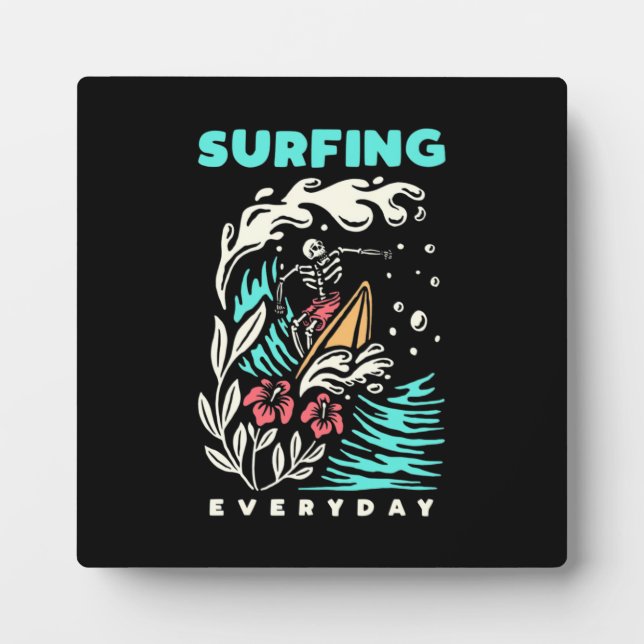 Plaque Photo Surf tous les jours (Devant)