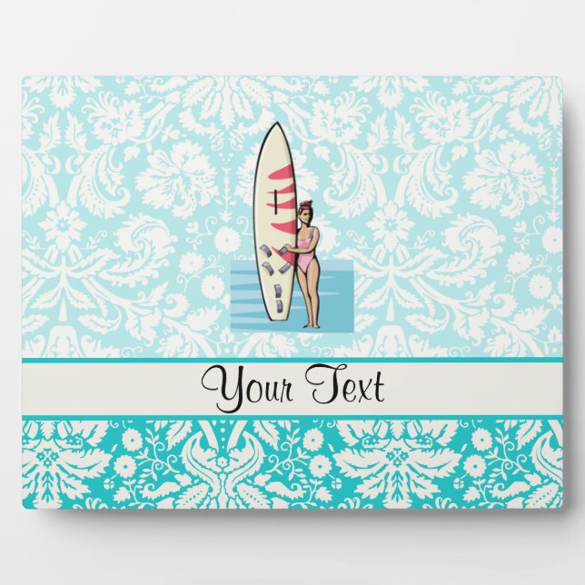 Plaque Photo Surfer Girl (Devant)