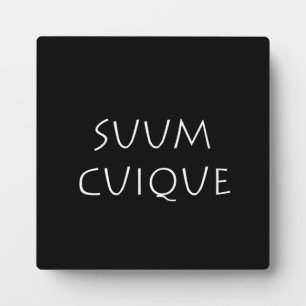Plaque Photo Suum cuique