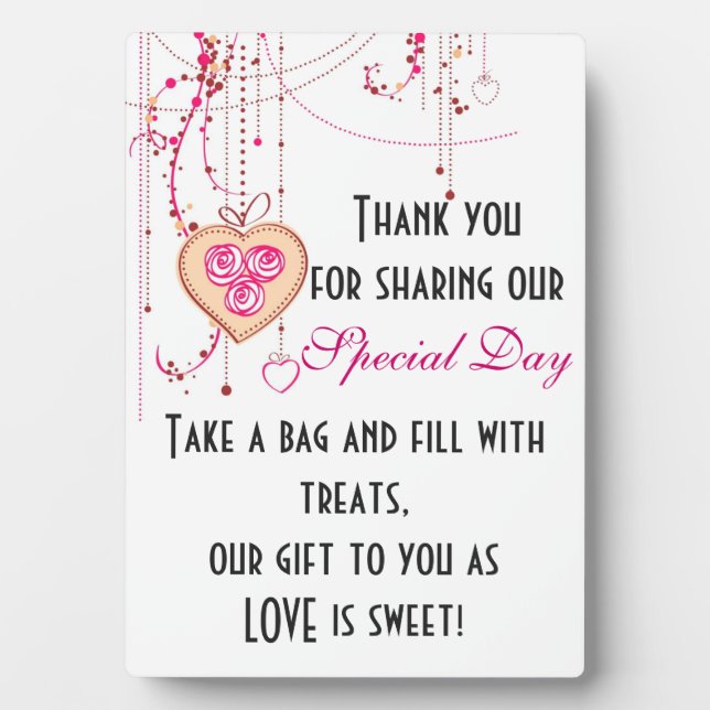 Plaque Photo Symbole buffet de bonbons (Devant)