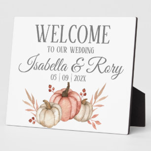 Plaque Photo Symbole Citrouille du Bouquet Mariage de la jolie 
