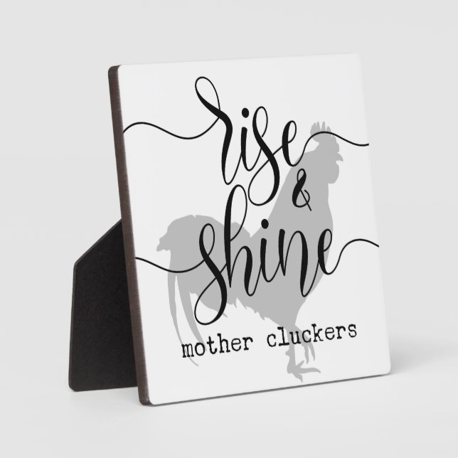 Plaque Photo Symbole de la ferme : Lève et éclat mère Cluckers  (Recto)