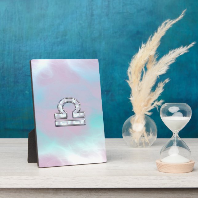 Plaque Photo Symbole de Libra Zodiac Mère de style perle (Côté)