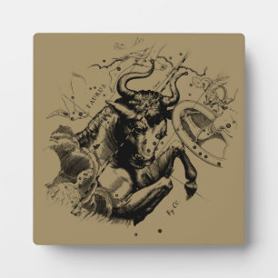 Plaque Photo Symbole de Taurus Constellation Hevelius circa 169