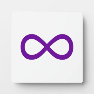 Plaque Photo Symbole d'infini violet