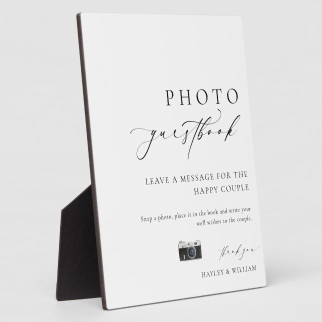 Plaque Photo Symbole du livre d'or de la photo Ellesmere Modern (Côté)