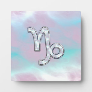 Plaque Photo Symbole du zodiaque de Capricorne sur Mère de Pear