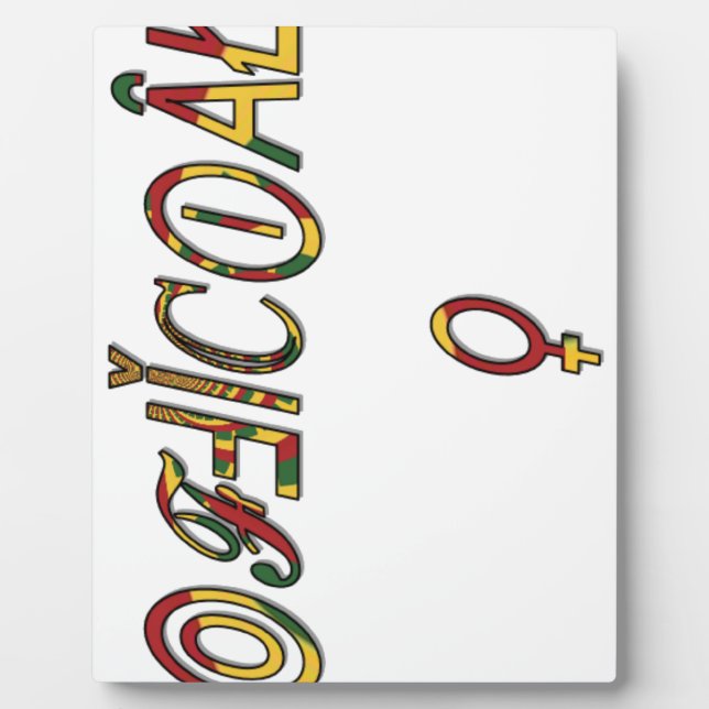 Plaque Photo Symbole féminin inversé "OFFICIAL" Imprimer (Devant)